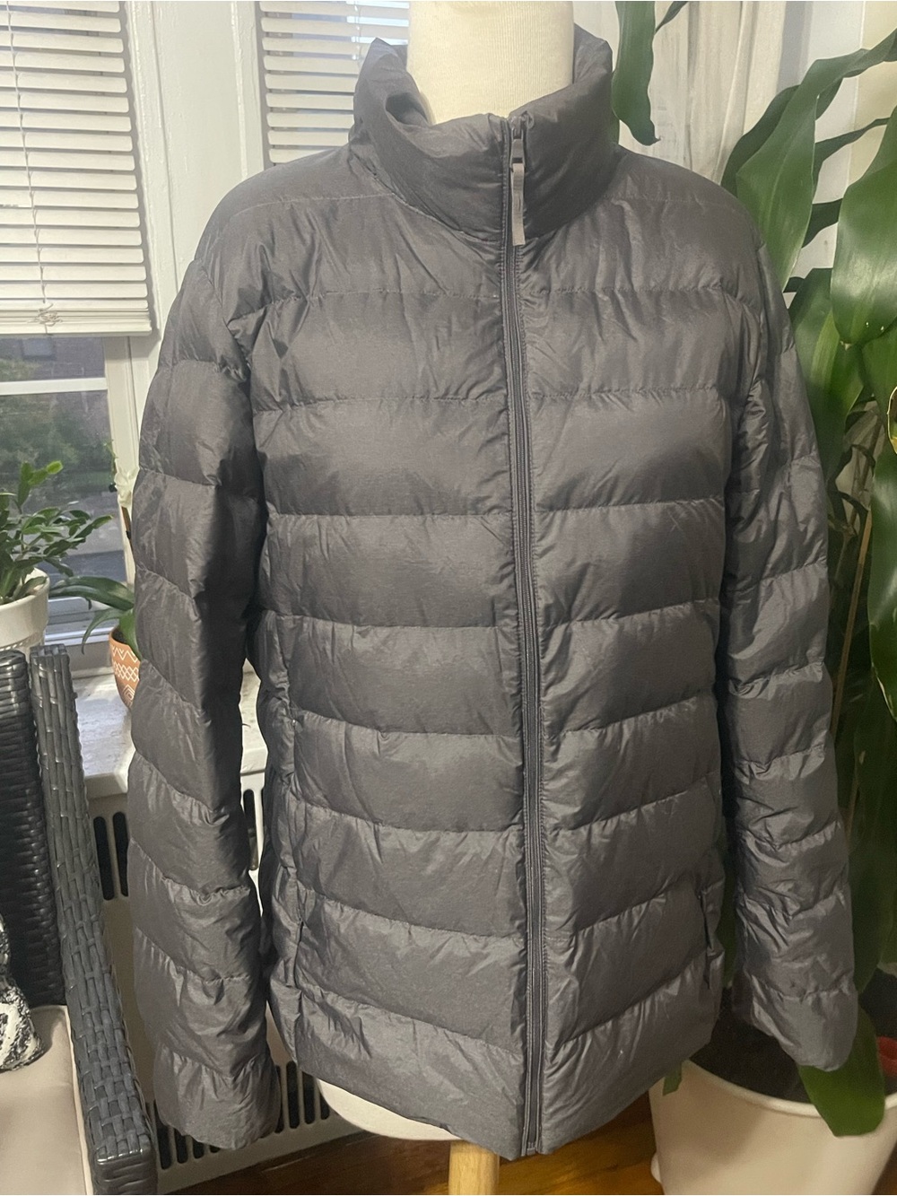 Uniqlo Quilted Packable Puffer Jacket - Charcoal Gray